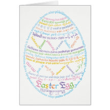 Wereld woord paaseieren Kaart