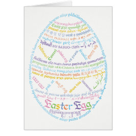 Wereld woord paaseieren Kaart