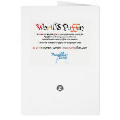 Wereld woord papegaaiduiker Kaart (Achterkant)