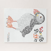 Wereld woord puffin puzzel (Horizontaal)