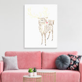 Wereld woord rendier canvas afdrukken (Insitu (Woonkamer))