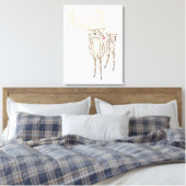 Wereld woord rendier canvas afdrukken (Insitu (Slaapkamer))