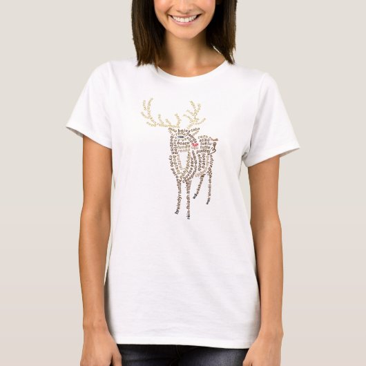 Wereld Woord Rendier T-Shirt (Voorkant)