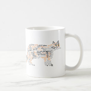 Wereld Woord Schotse Kat Kopje Koffiemok