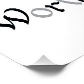 Wereld woord sneeuw luipaard Poster (Hoek)