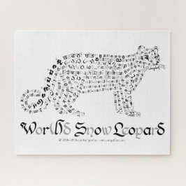 Wereld woord sneeuw luipaard puzzel