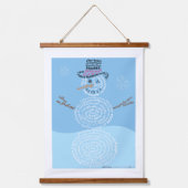 Wereld woord sneeuwman wandtapijt hangend wandkleed (Voorkant)