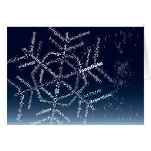 wereld woord sneeuwvlok Kaart