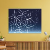 Wereld Woord Snowflake Canvas Print (Insitu (Woonkamer))