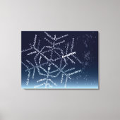 Wereld Woord Snowflake Canvas Print (Voorkant)