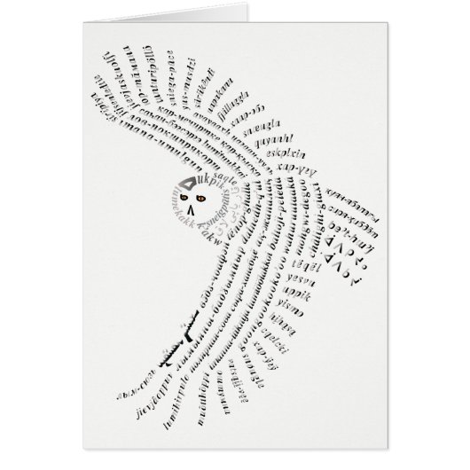 Wereld Woord Snowy Owl Kaart (Voorkant)