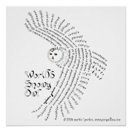 Wereld Woord Snowy Owl Poster