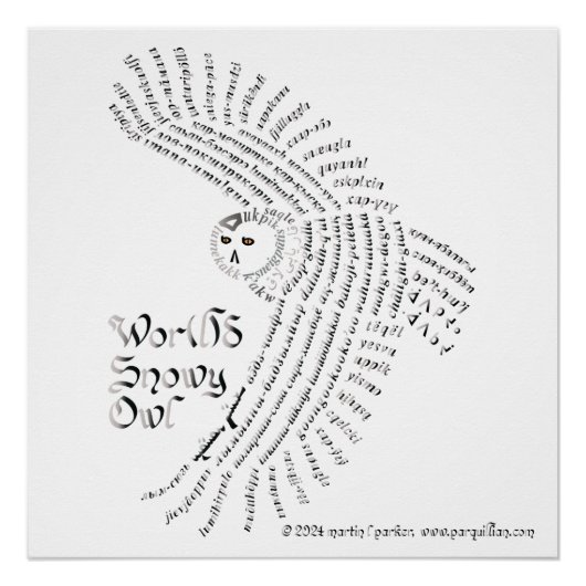 Wereld Woord Snowy Owl Poster (Voorkant)