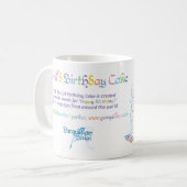 Wereld Woord Verjaardagstaart Mok (Voorkant links)