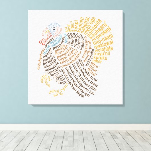 Wereld Woord Wild Turkije Canvas Print (Insitu (Houten vloer))