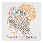 Wereld Woord Wild Turkije Poster (Voorkant)