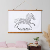 Wereld Woord Zebra Tapestry Hangend Wandkleed (Slaapkamer)