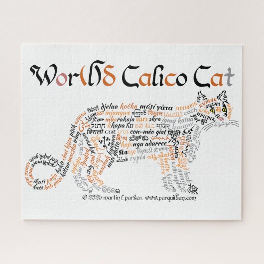 Wereld Woord Zwarte Kat Puzzel (Horizontaal)