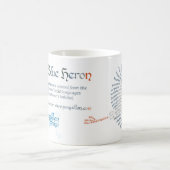 Wereld Word Blue Heron Mok (Center)