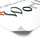 Wereld Word Blue Heron Poster (Hoek)