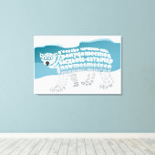Wereld Word Polar Beer Canvas Print (Insitu (Houten vloer))
