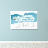 Wereld Word Polar Beer Canvas Print (Insitu (Houten vloer))