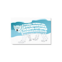 Wereld Word Polar Beer Canvas Print