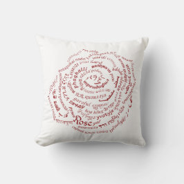 Wereld Word Roos kussen