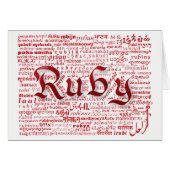 Wereld Word Ruby Jubileum Kaart (Voorkant Horizontaal)