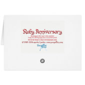 Wereld Word Ruby Jubileum Kaart (Achterkant Horizontaal)