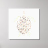 Wereld Word Zee Turtle Canvas Print (Voorkant)