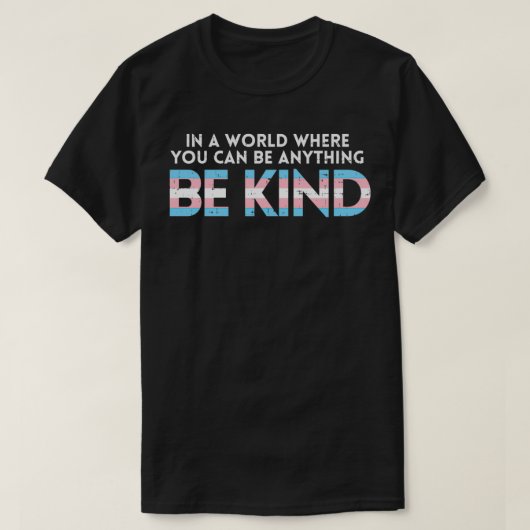Wereld wordt Transgender TransPride Transseual L T-shirt (Design voorkant)