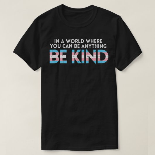 Wereld wordt Transgender TransPride Transseual L T-shirt (Design voorkant)
