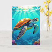 Wereld Zeeschildpaddendag is 16 juni Kaart (Gele Bloem)