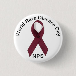 Wereld Zeldzame Ziektedag, NPS Ronde Button 3,2 Cm