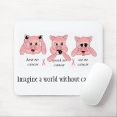 Wereld zonder kanker muismat (Met muis)