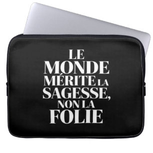 Wereld zonder stabiliteit laptop sleeve