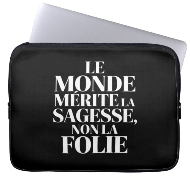 Wereld zonder stabiliteit laptop sleeve (Voorkant)