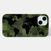 Wereld Zwart Grafische Kaart Case-Mate iPhone Case (Achterkant (horizontaal))