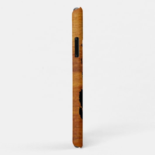 wereld zwarte grafische kaart Case-Mate iPhone case (Achterkant/rechts)