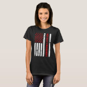 WereldAIDS Dag Bewustmaking Amerikaanse vlag man v T-shirt (Voorkant volledig)