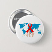 Wereldaidsdag 1 december ronde button 5,7 cm (Voorkant /achterkant)