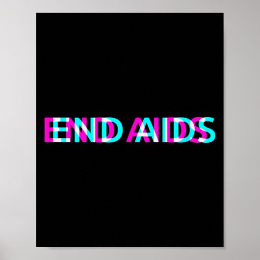 Wereldaidsdag Hiv-bewustzijn Einde Aids Poster (Voorkant)