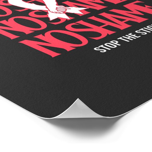 Wereldaidsdag stoppen stigma poster (Hoek)