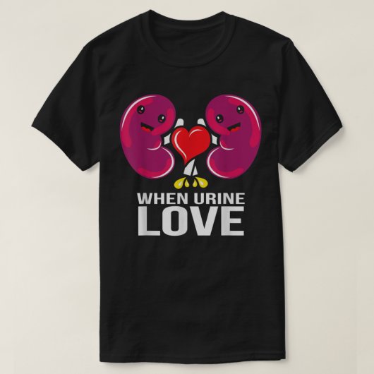 Wereldaidsdag wanneer de urine-liefdesziekte ziek  t-shirt (Design voorkant)