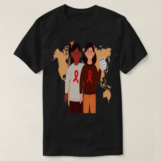 Wereldaidsdag Wereldaidsdag hiv-test door ProtReig T-shirt (Design voorkant)