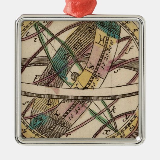Wereldatlas 2 metalen ornament (Voorkant)
