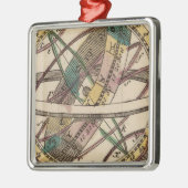 Wereldatlas 2 metalen ornament (Links)