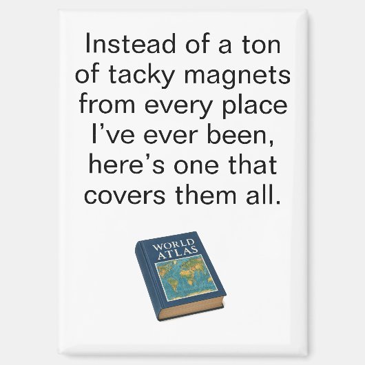 Wereldatlas koelkastmagneet magneet (Voorkant)