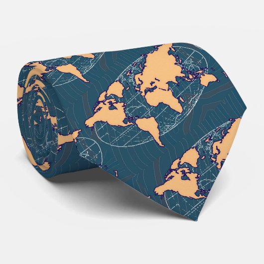 wereldatlas stropdas (Opgerold)